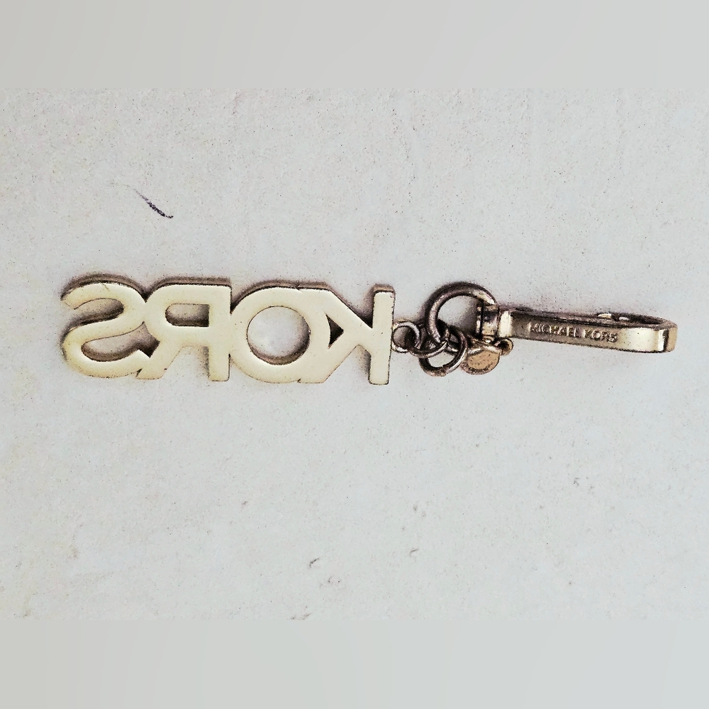 Michael Kors Gold Pave Crystal KORS Logo Bag Charm/Keychain 4"L - Picture 6 of 8